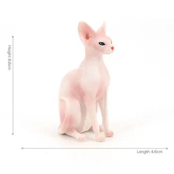 Kūrybos PVC Modeliavimas Beplaukiai katė Sfinksas katė Gyvūnų Veiksmų Skaičius, Žaislai Gyvūnų Modelio Paveikslas Žaislai Vaikams Gyvūnų Lėlės Modelio