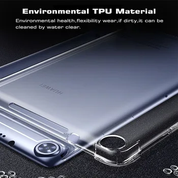 Lašas Atsparumas Aišku, Silikoninis Dangtelis, Huawei MediaPad M5 Lite Pro 10.8 8.4 M3 Lite 10.1 8.0 TPU Case For MediaPad C5 8.0 10.1