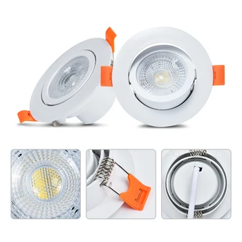LED Downlight 6 1 Embedded Apvalus LED Lubų šviestuvas Kampas Reguliuojamas Apvalios Energijos taupymo Downlight Patalpų Apšvietimas Šiltai Balta