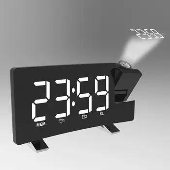 LED Skaitmeninis Laikrodis-Žadintuvas Lentelė Elektroninių Darbalaukio Laikrodžius, USB Pabusti FM Radijas Laiko Projektorius Atidėjimo Funkcija, Žadintuvas