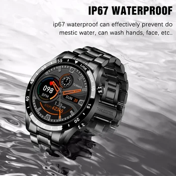 LIGE Smart Watch Telefonas Visiškai Jutiklinį Ekraną Sporto Fitneso Žiūrėti IP67 atsparus Vandeniui ir 