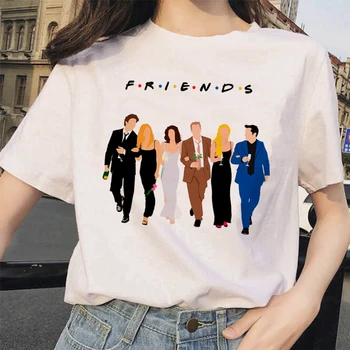 Lūs Los Draugų TV šou moteriški marškinėliai topai marškinėliai moteriška moteris ulzzang T-shirt Harajuku atsitiktinis retro spausdinti juokinga moterų tee