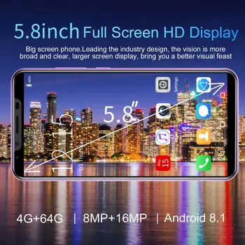 M30PLUS 5.72 Colių Full Screen Android 512 MB+4G Išmaniųjų Telefonų 