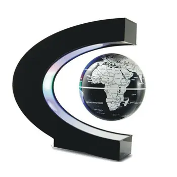 Magnetic Levitation Pasaulyje Plaukiojantis Pasaulio Žemėlapyje Kamuolys Lempos Kietas 