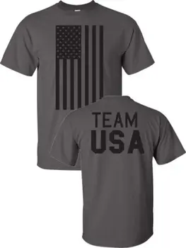 Marškinėliai Homme 2019 Naujas Spausdinti Marškinėliai Vyrams trumpomis Rankovėmis Karšto Komanda Jav, Amerikos Vėliava Priekio Atgal Spausdinti Marškinėliai Vyrams