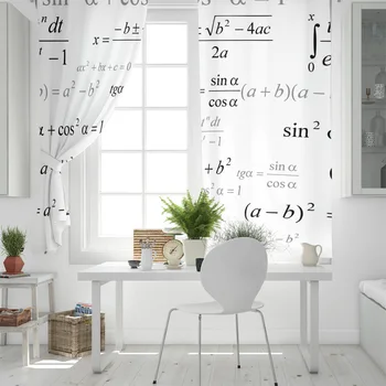 Matematinė Formulė, Užuolaidos Namų Dekoro Miegamojo, Virtuvės Elementų Užuolaidų Panel Užuolaidos Kambarį