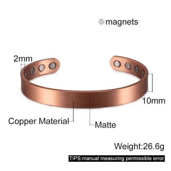 Matinis Vario Magnetinės Apyrankės Vyrams Artritas Reguliuojamas 8pcs Magnetai 10mm Vyrų Rankogalių Apyrankės Magnetinis Energijos Vyriška Apyrankė