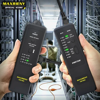 MAXRIENY FWT8X Tinklo Kabelis Tracker Vielos Tonerio RJ11 RJ45 Ethernet LAN Bandomųjų dujų Analizatorius Detektorius Linija Finder Testeris