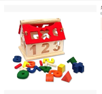 Medinis Pastatas Blokuoti Namai Žaislas Geometrijos Lauke Porą Namas Skaitmeninės Skaičius Vaikų, Vaikai Pastato Švietimo Blokai