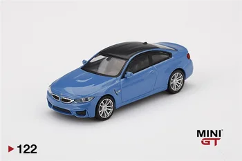 MINI GT 1:64 M4 (F82) Yas Marina Mėlyna Metallic RHD Diecast Modelio Automobilių