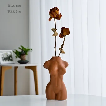 Moterų Kūno Formos Venera Vaza, Post Modernaus Stiliaus Skulptūra Moters Kūno Formos Boho Stiliaus Smilkalų Laikiklis