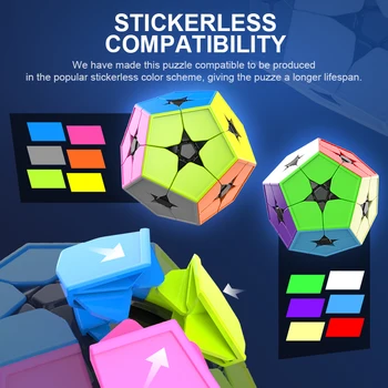 MoYu Cubing Klasėje Meilong 2x2X2 Megaminxeds Stickerless Magic Cube Mini 12-side Įspūdį Greitis moyu Kubeliai Švietimo Žaislai