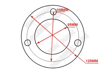 MT4 MS4 Siaurėjantys Karka Žiedo Briaunos Plokštės Jungties Adapteris, skirtas K11 K12 125mm 5