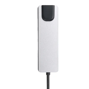 Naujas 5 in 1 USB-C Dokas Hub 12cm Adapteris, Black USB Tipo C PD/4K HDMI/Ethernet Tinklo Kelių Uostų Nešiojamas Konverteris Priedai