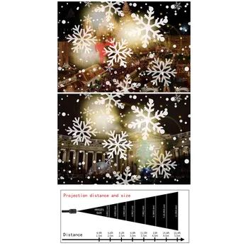 Naujas LED Sniego Šviesos Balta Pūga Projektorius Atmosferą Kalėdų Šventė Šeimai Šalis specialiais Šviesos Lauko Kalėdų Šviesos F4