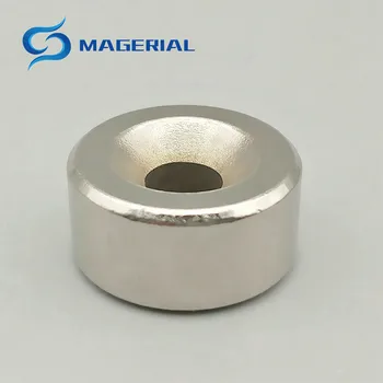 NdFeB Įsprausti Magnetas Skersmuo 20x10 mm su M5 Varžtų Įsprausti Skylę Klasės N42 Retųjų Žemių Neodimio Nuolatinis Magnetas