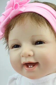 NPK 22' 55cm Silikono Kūdikis Reborn Lėles Su Medvilnės Kūno Apsirengusi Gražus Megztinis Tikroviška Lėlė Atgimsta Kūdikiams, Žaislų Mergaitėms