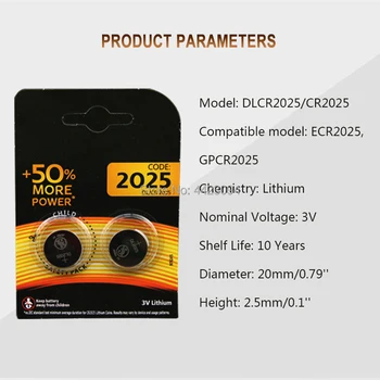 Originalus 12PCS/DAUG cr 2025 3V už DURACELL Ličio cr2025 Mygtuką Elementų Baterijų Monetos Baterija LED Žibintai, Žaislai, Laikrodžiai