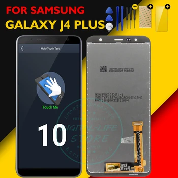 Originalus Samsung Galaxy J4 Plius LCD Ekranas Jutiklinis Ekranas Pakeitimo Galaxy J4+ J415F skaitmeninis keitiklis Surinkimas, Remontas, Dalys