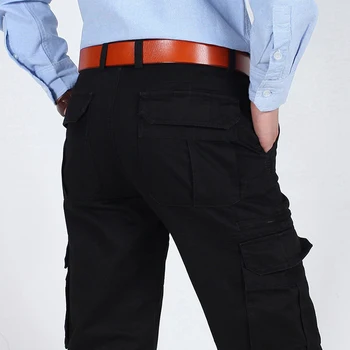Prekės Karinių Krovinių Kelnės Vyrams Medvilnės Dirbti Multi-pocket Vyriškos Ilgos Kelnės Outwear Tiesios Kelnės kelnės Vyrų Plius Dydis 30-44