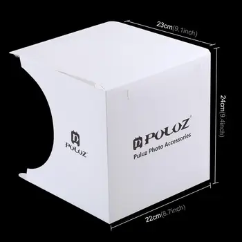 PULUZ Už DSLR Fotoaparatas Fotografijos Mini Kabrioleto Studija Difuzinis Soft Box Švieslentę Su LED Šviesos Fono Foto Studija dėžutę