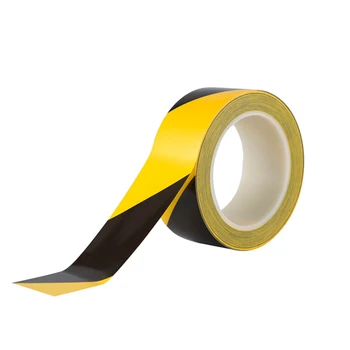 PVC geltona ir juoda Daugiafunkcinis lipnios Įspėjimas GripTape Žemės Zebra Atskirai CordonFloor klijais, 46mm*33M