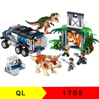 QL1705 Pastato Dinozaurų Pasaulyje, Swift Marine Corps Vaikų Puzzle Dalelių Surinkimas
