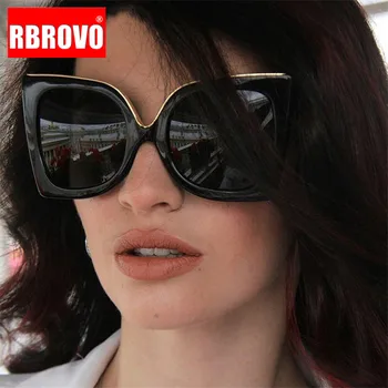 RBROVO 2021 Aikštė Akiniai nuo saulės Moterims, Prabangos Prekės Derliaus Saldainiai Spalvos Metalo Akiniai Street Beat Pirkinių Gafas De Sol Mujer