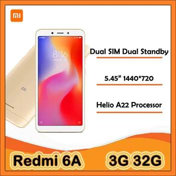 Redmi 6A 3GB 32GB Pilnas Netcom Dual SIM Dvejopo Laukimo Face Unlock 