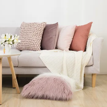 Rožinės spalvos aksomo pagalvėlės dangtis gradiant rožinė baltą pagalvės užvalkalą, sofa-dekoratyvinis lotus spalvos klostuotas pagalvę padengti