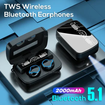 SACEC PSENS TWS Sporto Bluetooth 5.1 Bevielis Veidrodis Ausinės Su Įkrovimo Lauke Vandeniui 9D HD Stereo Touch Kontrolės Ausinių