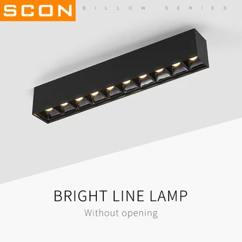 SCON AC85-240V Chip 30cm Linija Lempa LED Spot lengvojo Betono Paviršiaus Sumontuoti Lubų Šviesos