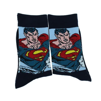 Sea Breeze Amerikoje Super herojus Supermenas 2019 naujas moterys vyrai vamzdis kojinės aukštos kokybės medvilnės Animacinių filmų Porą trumpų kojinių tinkinti