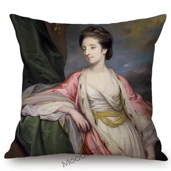 Seras Joshua Reynoldsas UK Royal Akademinės Neoclassic Meno Portretas Princesė Kunigaikščio Kunigaikštienės Aliejaus Tapybai Pagalvės užvalkalą Sofos Pagalvėlė Padengti