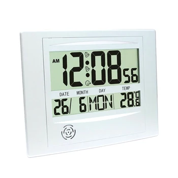 Skaitmeninis Kalendorinę Dieną, Žadintuvas LCD Ekranas Didelių Laiko Su Temperatūros Skaitmeninis Laikrodis-Žadintuvas Didelis LCD Ekrano apšvietimas