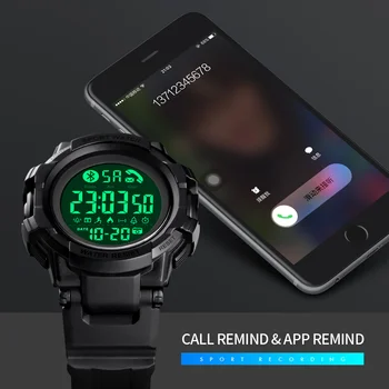 SKMEI Mados Smart Watch Vyrų Bluetooth Riešo Smartwatch Skambinimo APP Pranešimą Priminimas Inteligente Gyvenimo Waterwoof Laikrodis Masculino