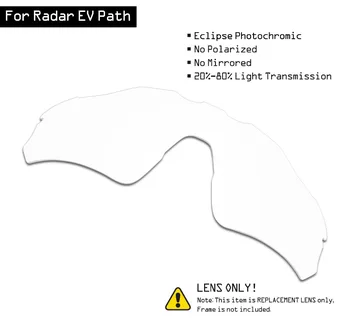SmartVLT Akiniai Pakeitimas Objektyvai už Oakley Radaro EV Kelias - Eclipse Pilka Photochromic