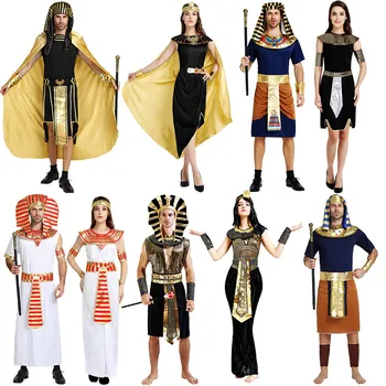 Suaugusiųjų grupė cosplay Senovės Arabijos Senovės Egipto Egipto Karalius Faraonas Imperatorienė Karalienė Kleopatra Kunigas Kostiumai, Drabužiai moterims