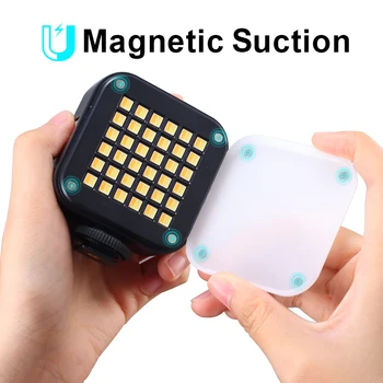 Ulanzi U-Šviesus 2700k-6500k 750lm 7.5 W Mini Led Vaizdo Šviesos Magnetinis Difuzorius 6 RGB Spalvų Efektas Filtras Vlog Užpildykite Šviesa