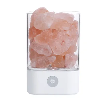 USB Nekilnojamojo Himalajų Druskos Kristalų Roko Lempos Geros Sveikatos Maži Mineraliniai Neigiamų Jonų Lavos Akmens Druska Naktį Šviesos, Miegamojo