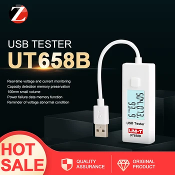 USB Testeris VIENETAS UT658 UT658B U Disko Gydytojas Įkrovikliai Voltmeter Ameter Talpa 9V įtampos, srovės matuoklis ammeter detektorių pardavimas