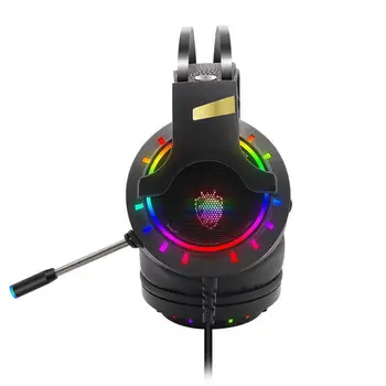 USB7.1 RGB Žaidimų Ausinės LED Ausines, USB Laidinio Žaidimas Ausines, Ausines Su Mic PC Nešiojamas PS4 Xbox Vieno Kompiuterio