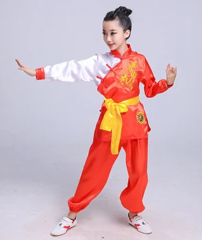 Vaikai Kinijos Tradicinės Wushu Drabužiai Vaikams Kovos Menų Vienodas Kung Fu Tiktų Mergaitės Berniukai Etapo Rezultatus Kostiumas Rinkinys