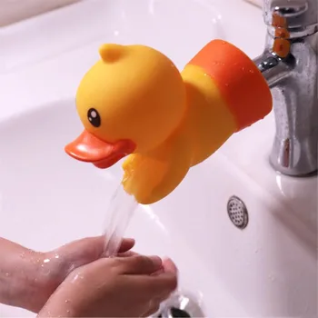 Vaikai vandens bakstelėkite Maišytuvas Extender Vandens Taupymo Animacinių filmų silikono Maišytuvas Išplėtimo Priemonė Padėti Vaikams Plovimas rankomis vandens čiaupas extender