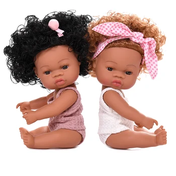 Vasaros Baby Doll, Juoda Kūdikis Gyvas Tikroviška Lėlė Nekilnojamojo Kūdikių Afrikos Silikono Atgimsta Bebe Lėlės Juoda Baby Born Lėlės Afrikos Lėlės