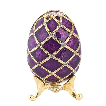 Violetinė Faberge Rusija Kiaušinių Statulėlės, Papuošalai Pakabukas Lauke Suvenyrų Velykų Amatų 7 x 4,7 cm