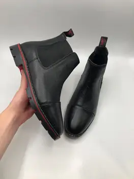 Vyrų Sneaker aukštos kokybės Nekilnojamojo Odiniai batai classic