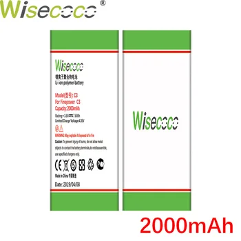 Wisecoco FinePower C3 2000mAh Baterija FinePower C3 C 3 Mobiliojo Telefono Naujausias Gamybos Aukštos kokybės Baterija+Sekimo Numerį