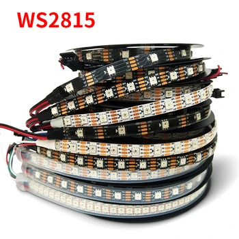 WS2815 WS2812B WS2811 LED šviesos juosta 5050 lemputė karoliukai neoninis ženklas smart pikselių pasiekiama dviguba signalo RGB full LED juostos