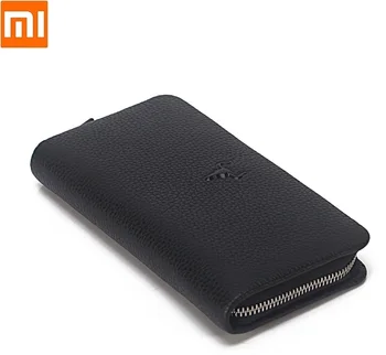 Xiaomi vyrų odos karvės odos rankinės verslo Pinigų maišas, Multi-card užtrauktuku piniginės didelės talpos Monetos Rankinėje kortelės katalogą